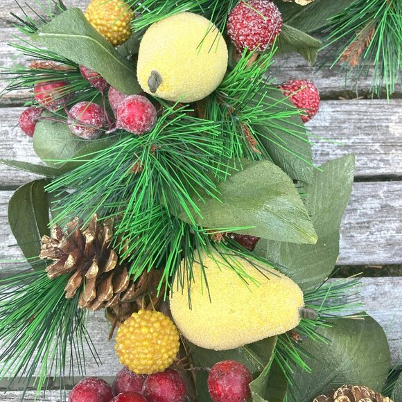 Wreath - Fall Winter Holiday Wreath - Picture 4 of 7